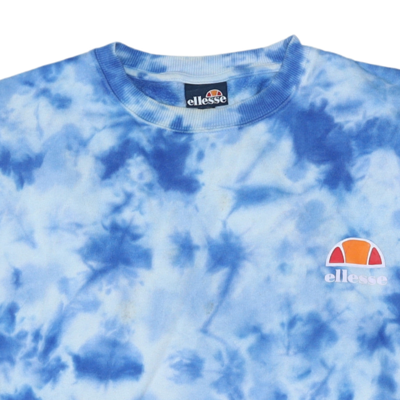 Ellesse Men’s Blue Tie-Dye Crew Neck Sweatshirt Size S
