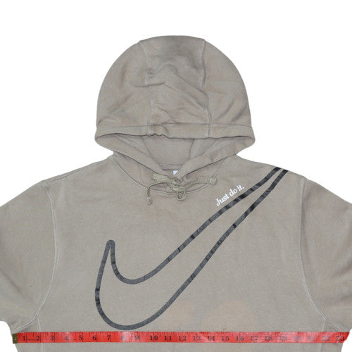 Nike Men's Beige Pullover Hoodie M Logo Graphic Sportswear