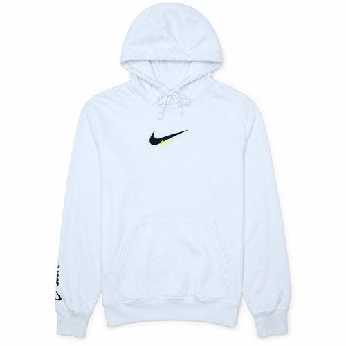 Nike Men's White Pullover Hoodie M Logo Fleece Sportswear