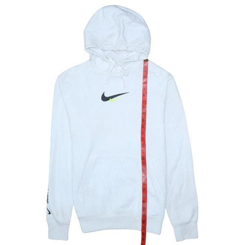 Nike Men's White Pullover Hoodie M Logo Fleece Sportswear