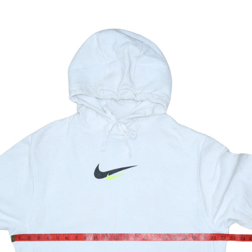 Nike Men's White Pullover Hoodie M Logo Fleece Sportswear