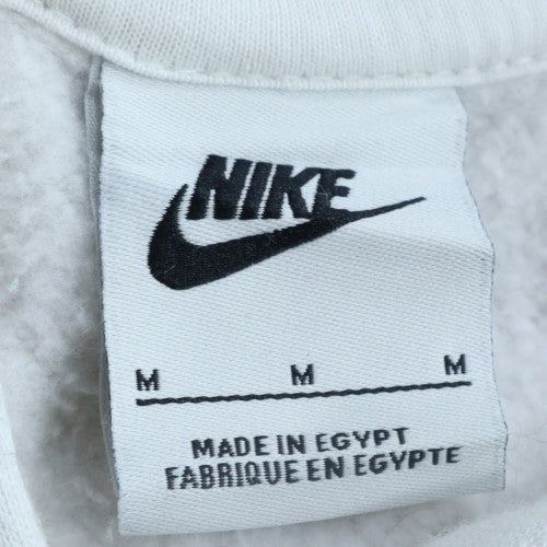 Nike Men's White Pullover Hoodie M Logo Fleece Sportswear