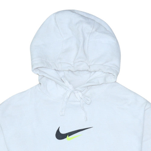 Nike Men's White Pullover Hoodie M Logo Fleece Sportswear