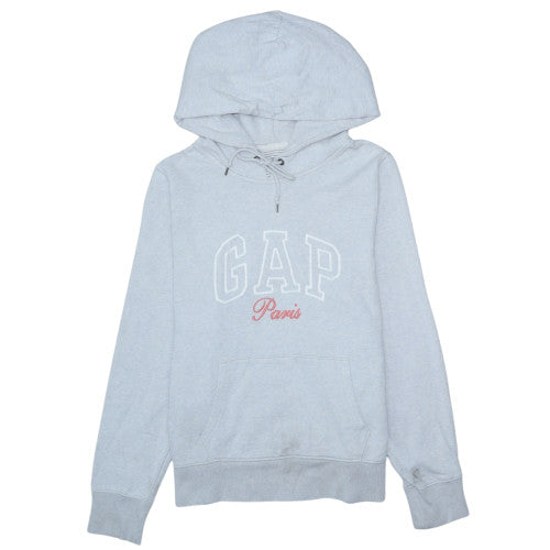 GAP Women Grey Pullover Hoodie Paris Logo Size L Cotton Blend