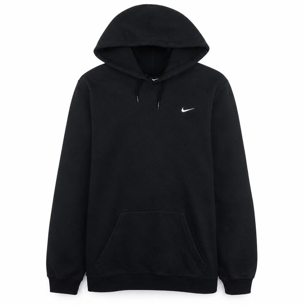 Nike Men's Black Pullover Hoodie L Fleece Logo Sportswear