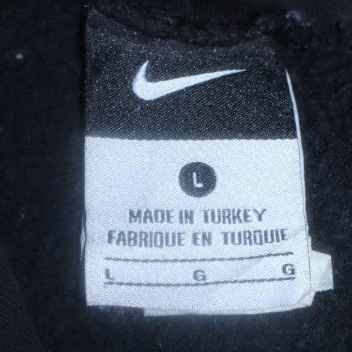 Nike Men's Black Pullover Hoodie L Fleece Logo Sportswear