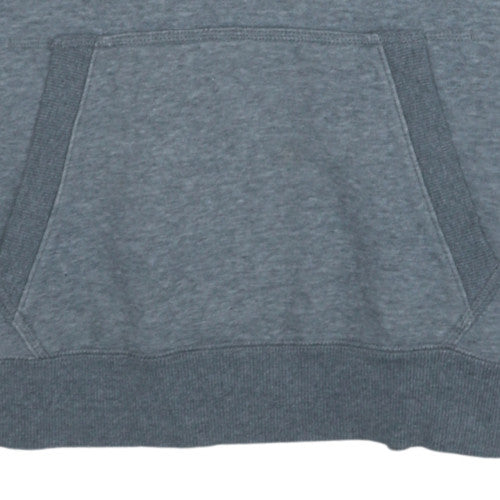 Puma Men Grey Pullover Hoodie L Regular Fit Graphic Print