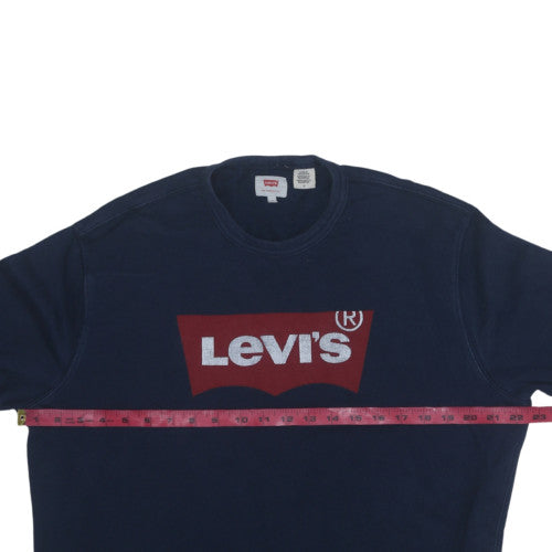 Levi's Men's Blue Graphic Logo Pullover Sweatshirt Size M