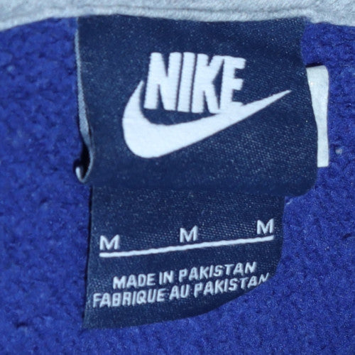 Nike Men's Blue Pullover Hoodie Medium Regular Fit Fleece