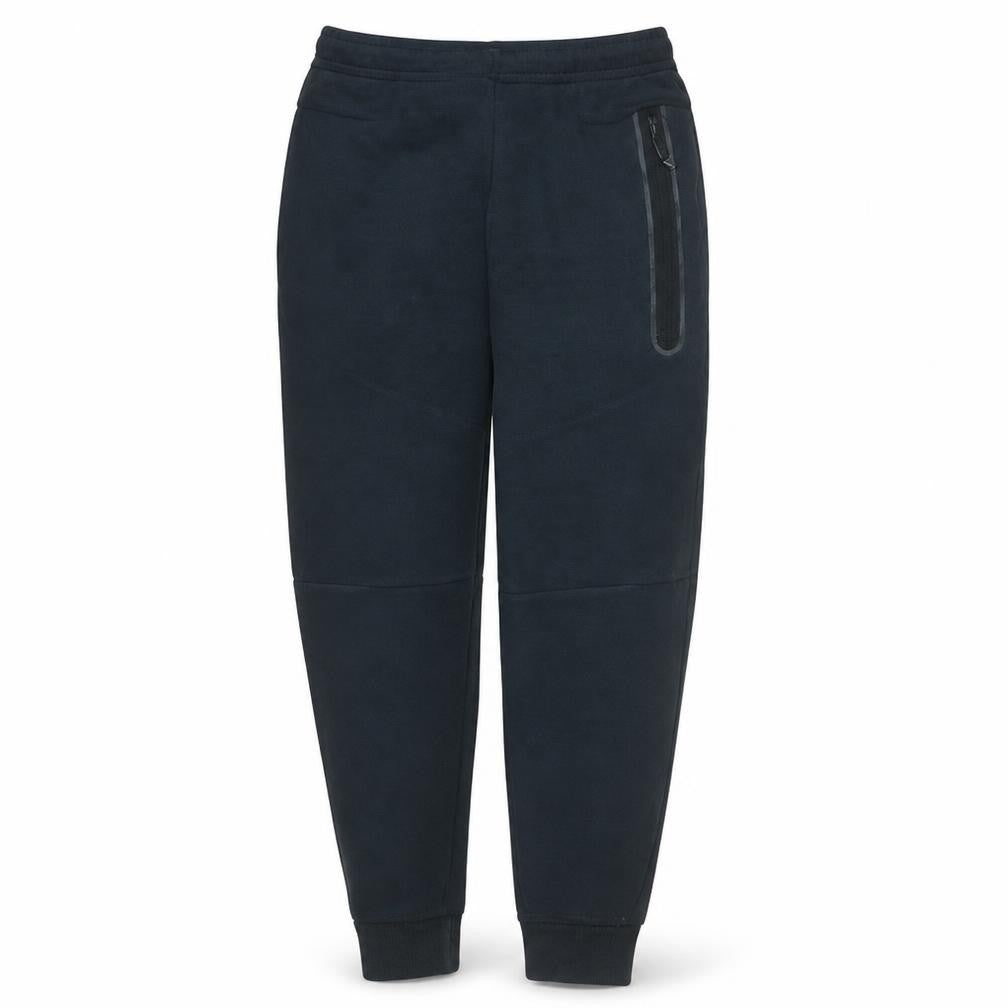 Front view of Nike Men's Black Fleece Joggers Tapered Regular Fit, size S