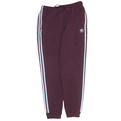 Adidas Womens Brown Jogger Sweatpants Size 14 Fleece Tapered