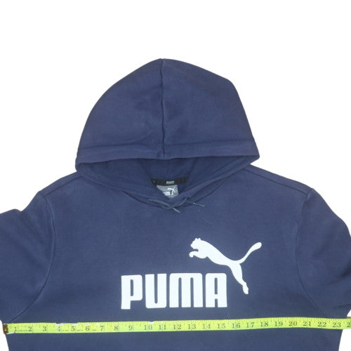 Puma Men's Blue Pullover Hoodie L Sports Fleece Sweatshirt