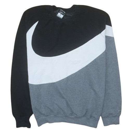 Nike Men’s Black Grey White Pullover Logo Sweatshirt 2XL