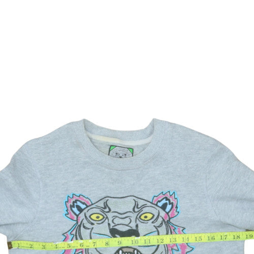 Kenzo Paris Women's Grey Tiger Pullover Sweatshirt Size M