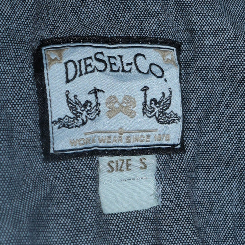 Diesel Men Blue Pullover Hoodie S Graphic Print Regular Fit