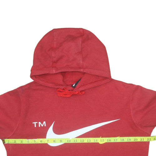 Nike Men's Red Pullover Hoodie M Logo Fleece Sportswear
