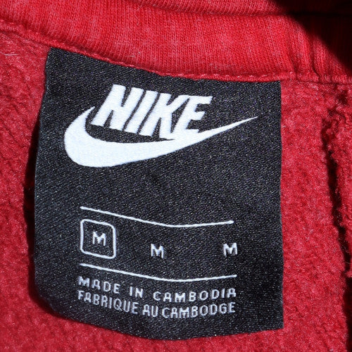 Nike Men's Red Pullover Hoodie M Logo Fleece Sportswear