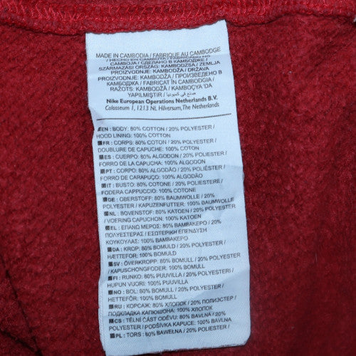 Nike Men's Red Pullover Hoodie M Logo Fleece Sportswear