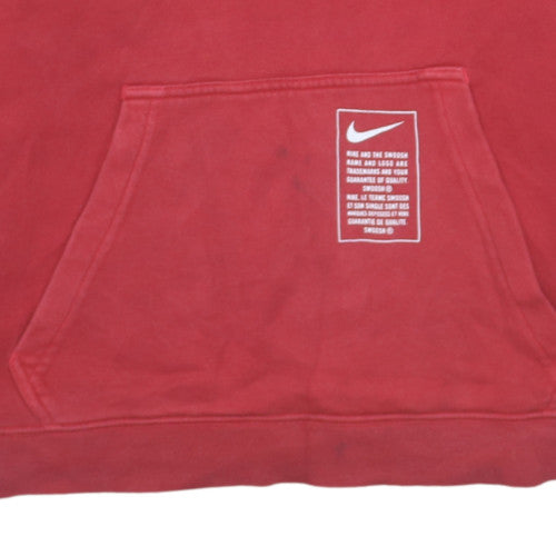Nike Men's Red Pullover Hoodie M Logo Fleece Sportswear