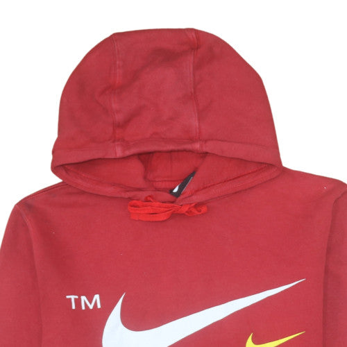 Nike Men's Red Pullover Hoodie M Logo Fleece Sportswear