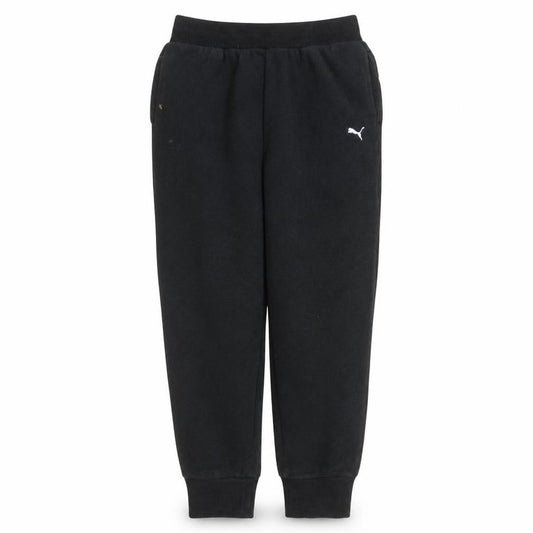Front view of Puma Men's Black XS Jogger Sweatpants Active Fleece Trousers