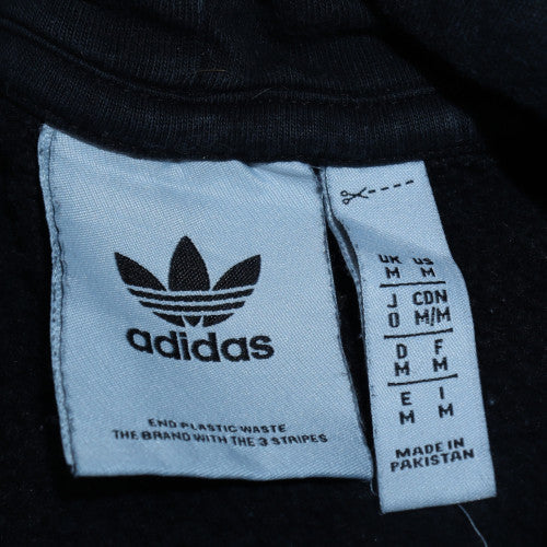 Adidas Men's Black Pullover Hoodie Medium Logo Fleece Sweatshirt