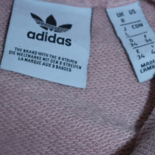 Adidas Women Pink Crew Neck Pullover Sweatshirt Size 8