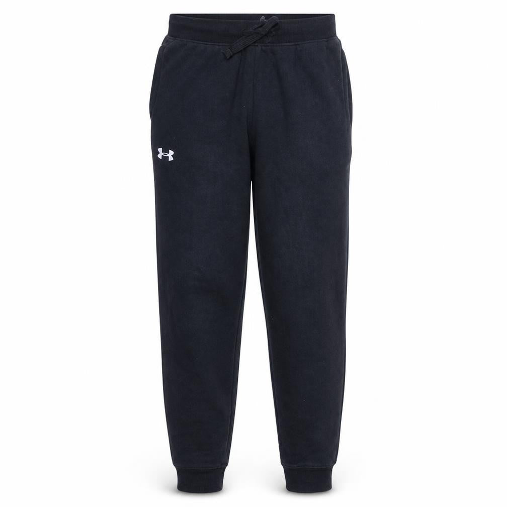 Front view of Under Armour Men’s Black Fleece Jogger Trousers M Regular Fit