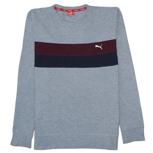 Puma Men's Grey XL Pullover Sweatshirt with Logo