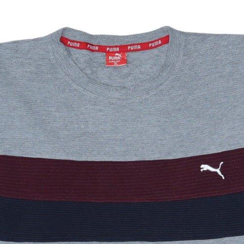 Puma Men's Grey XL Pullover Sweatshirt with Logo