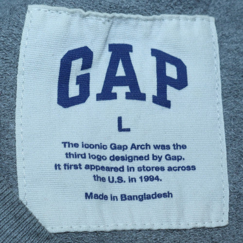 GAP Men's Grey USA Logo Crew Neck Pullover Sweatshirt L