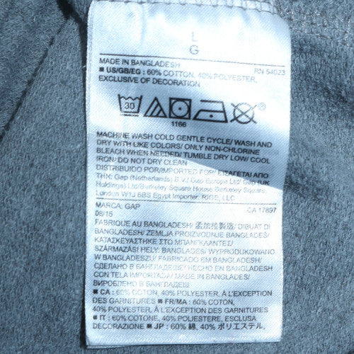 GAP Men's Grey USA Logo Crew Neck Pullover Sweatshirt L