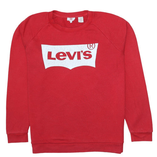 Levi's Men's Red Logo Pullover Sweatshirt Size L Regular Fit