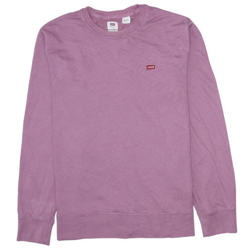 Levi's Men's Purple Crew Neck Sweatshirt Size L Cotton Standard Fit