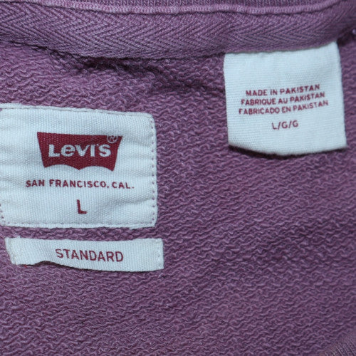 Levi's Men's Purple Crew Neck Sweatshirt Size L Cotton Standard Fit