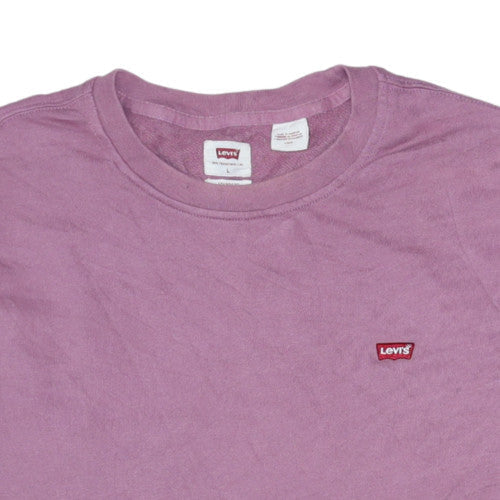 Levi's Men's Purple Crew Neck Sweatshirt Size L Cotton Standard Fit