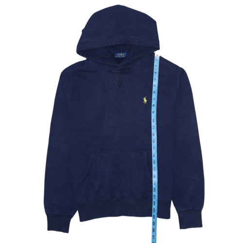 Ralph Lauren Men’s Blue Pullover Hoodie Small Logo Fleece Sweatshirt