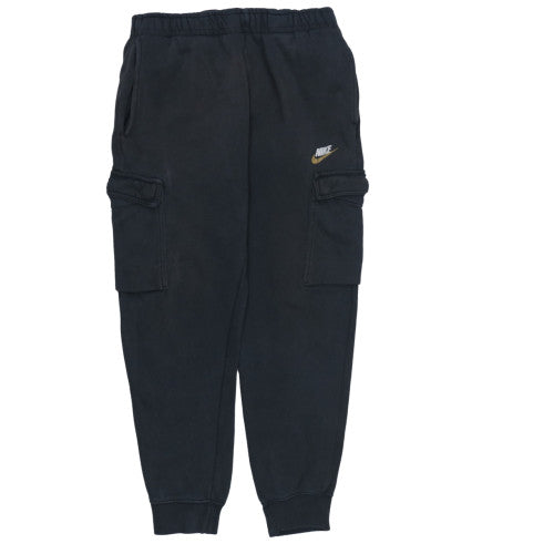 Nike Men's Black Jogger Cargo Sweatpants Fleece S Regular Fit