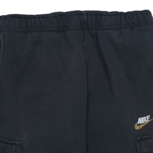 Nike Men's Black Jogger Cargo Sweatpants Fleece S Regular Fit