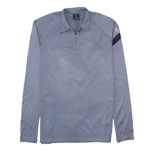 Nike Men's Grey Dri-FIT 1/4 Zip Athletic Sweatshirt Size S