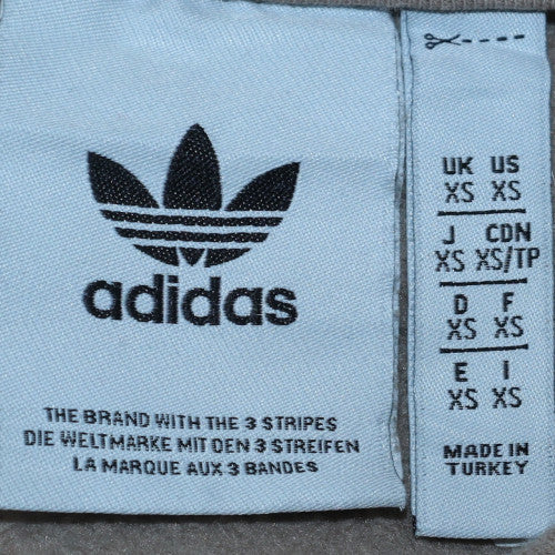adidas Mens Beige XS Pullover Sweatshirt Crew Neck Classic Logo