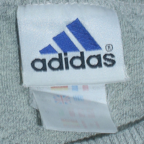 Adidas Womens Grey Logo Crew Neck Sweatshirt Size M