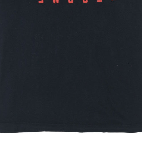 Nike Men's Black Graphic Swoosh T-Shirt L Regular Fit