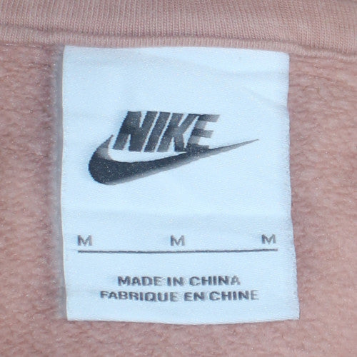 Nike Women’s Pink Pullover Hoodie Medium Cotton Blend Casual