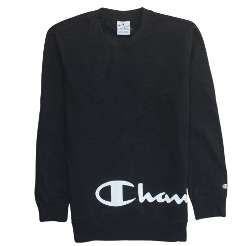Champion Teens Black XL Sweatshirt Crew Neck Pullover Casual