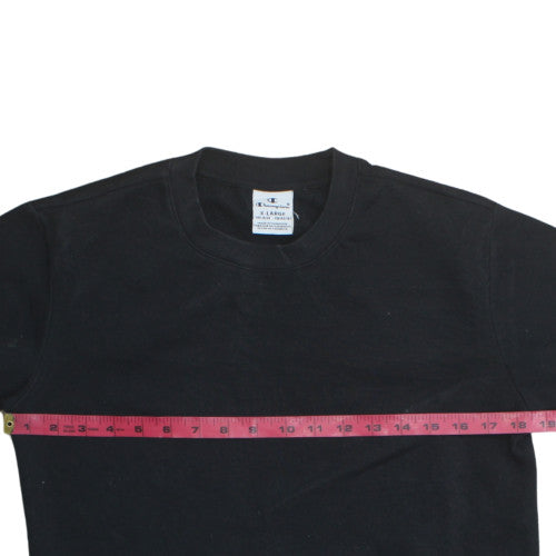 Champion Teens Black XL Sweatshirt Crew Neck Pullover Casual