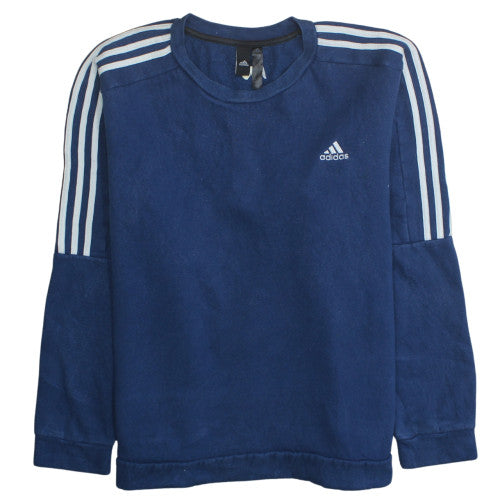 Adidas Mens Blue Pullover Sweatshirt M Crew Neck Sports Style