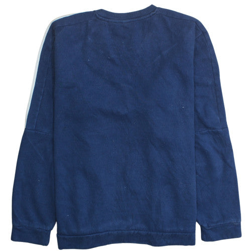 Adidas Mens Blue Pullover Sweatshirt M Crew Neck Sports Style