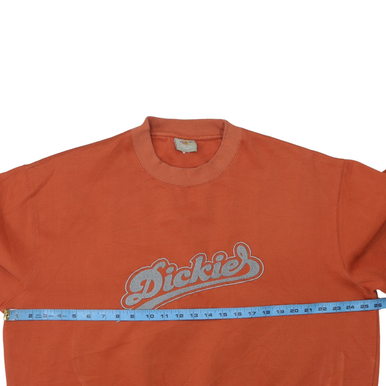 Dickies Men's Orange XL Pullover Sweatshirt Crew Neck Logo Fleece