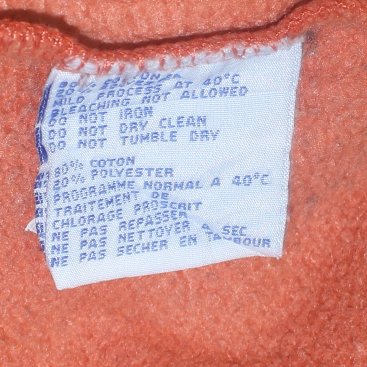 Dickies Men's Orange XL Pullover Sweatshirt Crew Neck Logo Fleece